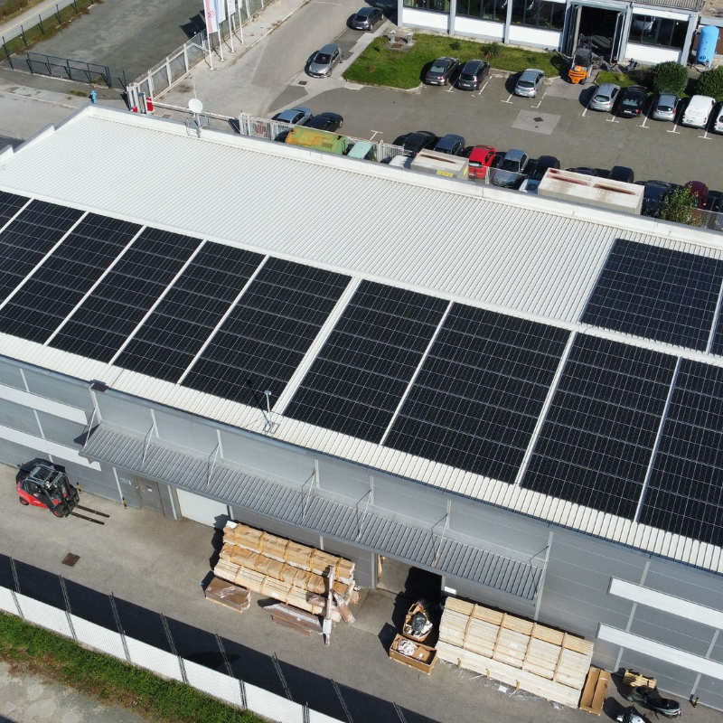 vista aerea impianto fotovoltaico PPA